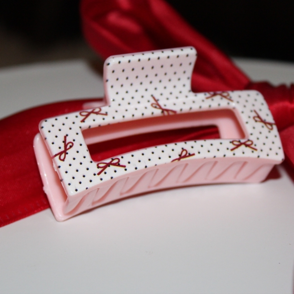 Sweetheart Sampler Mini Claw Clip - Sugar Sprinkle Bow